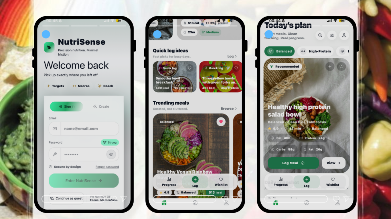 Nutrition App preview
